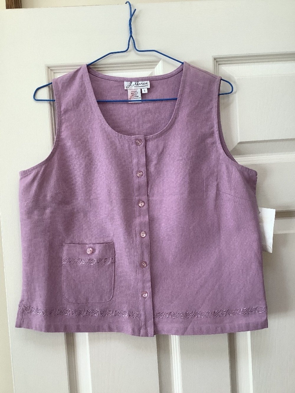 J. Marco lavender sleeveless top. Size small